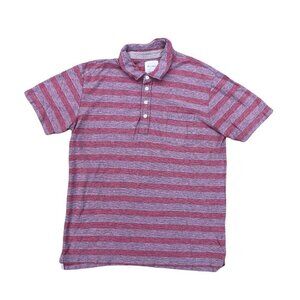BILLY REID Polo Shirt Men's XL Striped Red Short Sleeve Designer Cotton Blend‌‌‌
